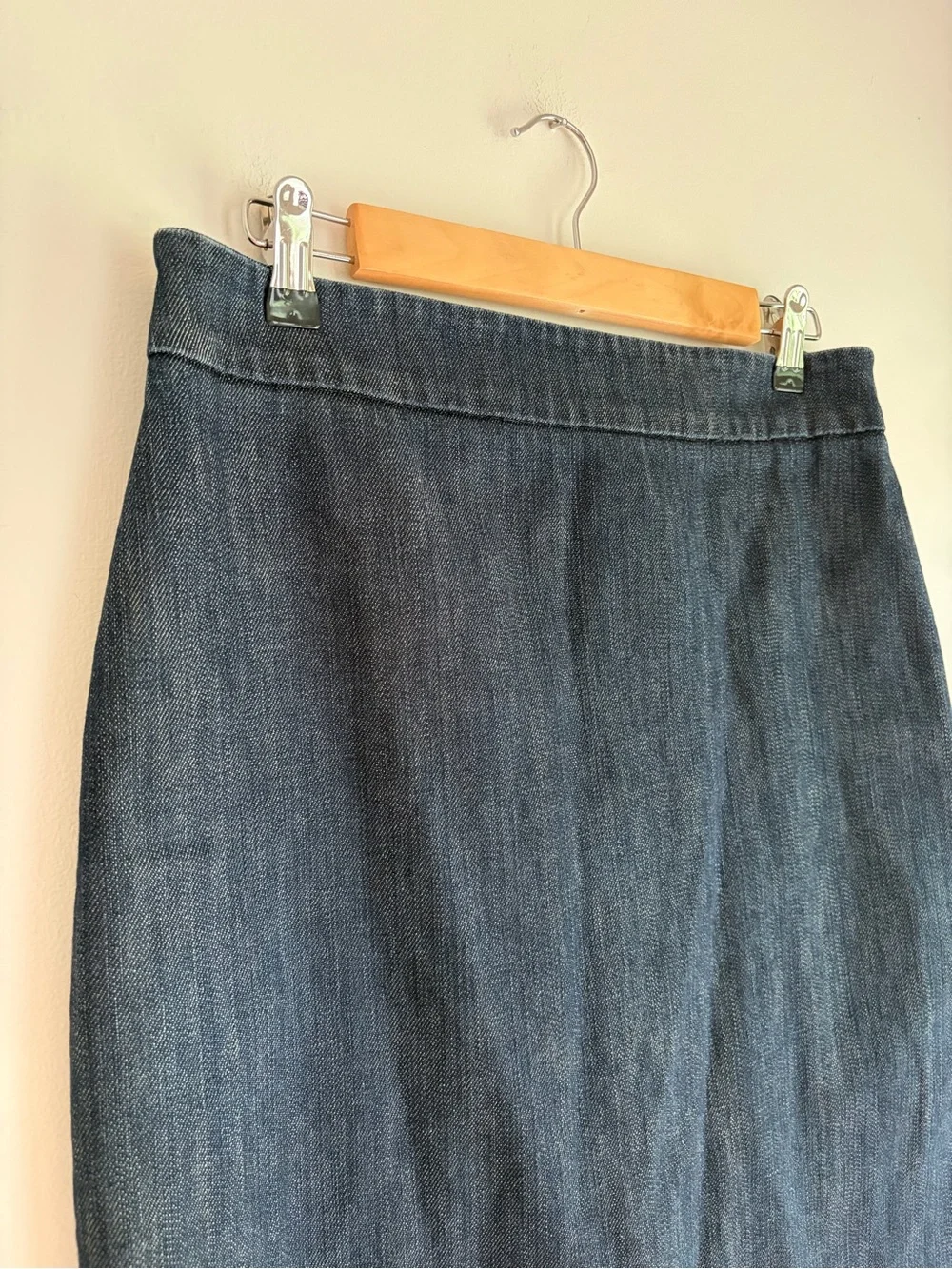 J. Crew Dark Blue Cotton Denim Pencil Skirt Size 10